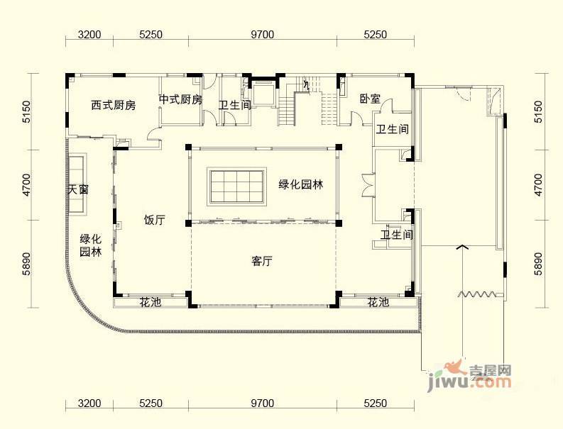 岭南天地东华轩1室2厅3卫727㎡户型图