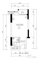 银钻广场1室1厅1卫35.5㎡户型图