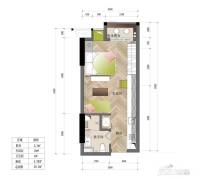 银钻广场1室1厅1卫36.9㎡户型图