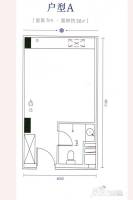 达芬奇国际中心1室1厅1卫38㎡户型图