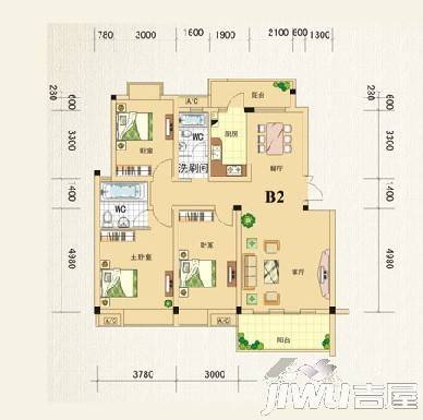 于都伟毅·锦锈嘉园30室2厅2卫106.1㎡户型图