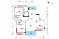 源盛世纪花城3室2厅2卫119.3㎡户型图