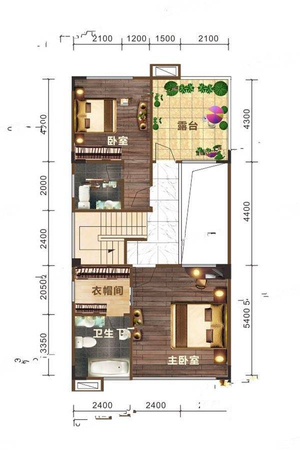 雍晟上城湾畔4室2厅4卫239.5㎡户型图