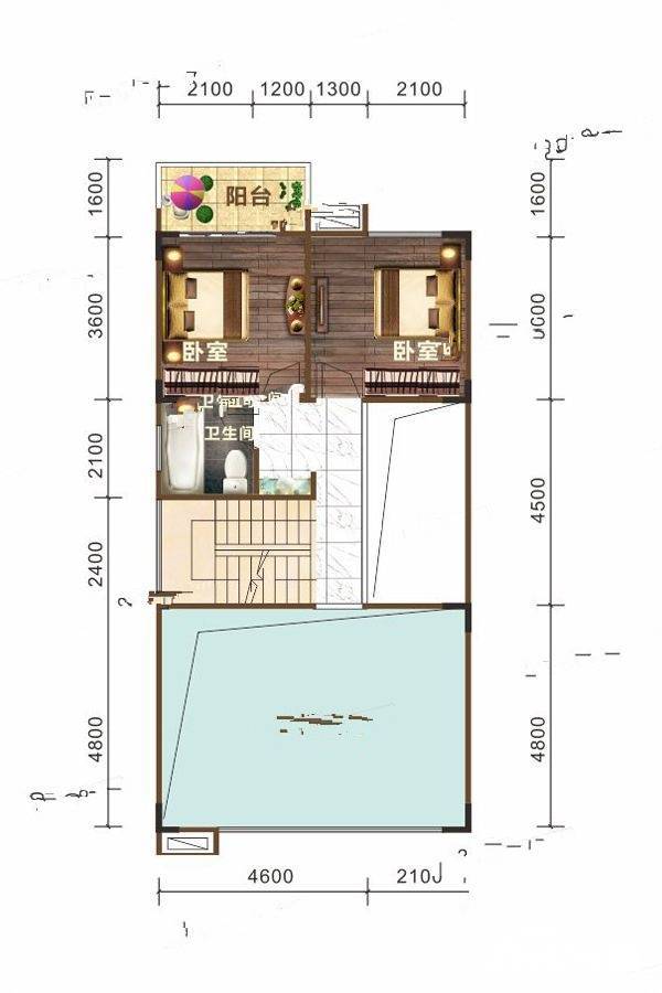 雍晟上城湾畔4室2厅4卫212.8㎡户型图