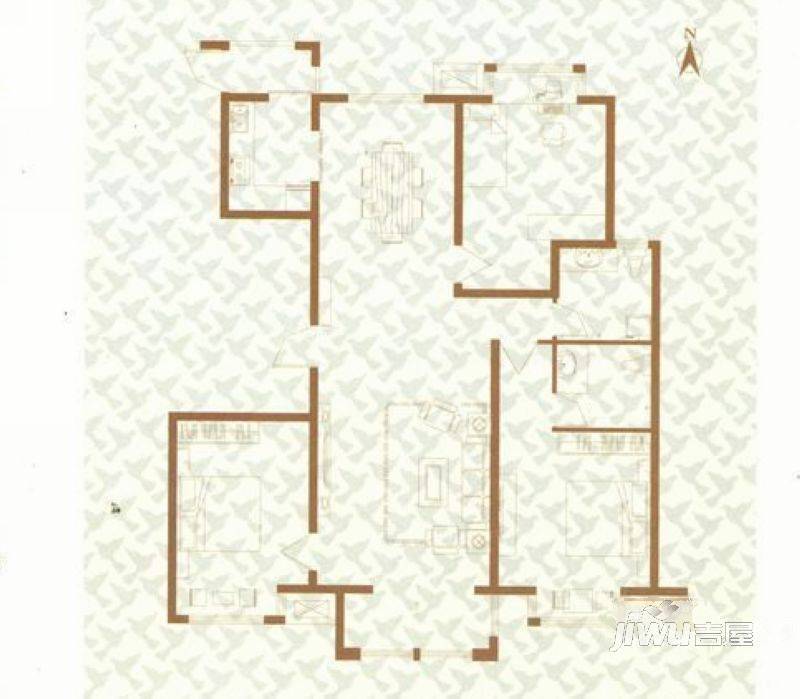 阿尔卡迪亚3室2厅2卫143㎡户型图