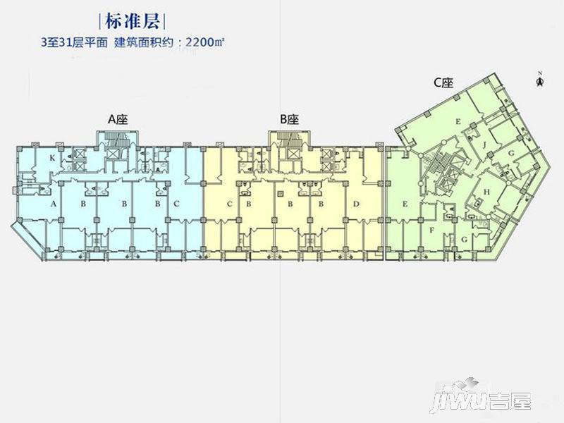 宝盛西城国际普通住宅2200㎡户型图