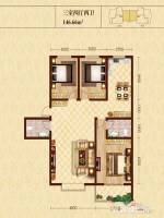 凤凰城3室2厅2卫146.7㎡户型图