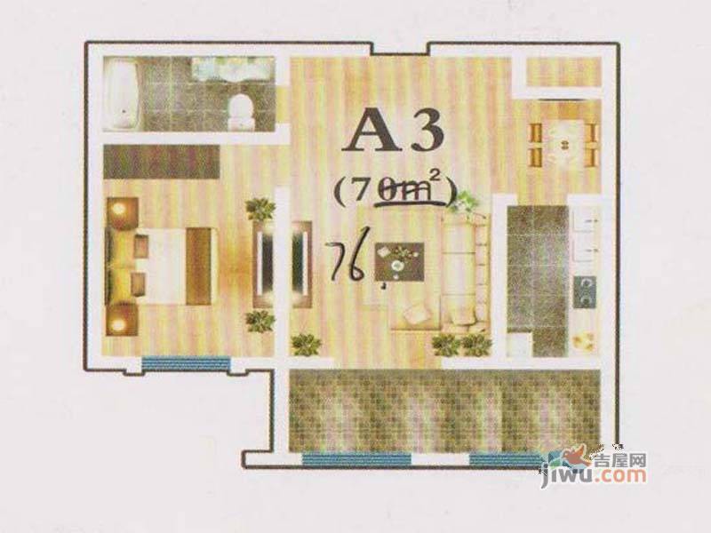 祥丰大厦2室2厅1卫户型图