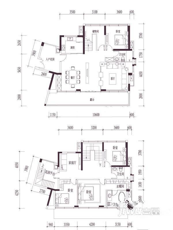 嘉峰汇4室3厅3卫246㎡户型图