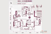 凤山水岸Ⅱ誉城3室2厅2卫124.9㎡户型图