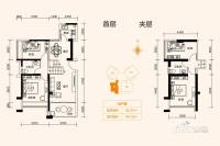 骏景湾品峰4室2厅2卫85.4㎡户型图