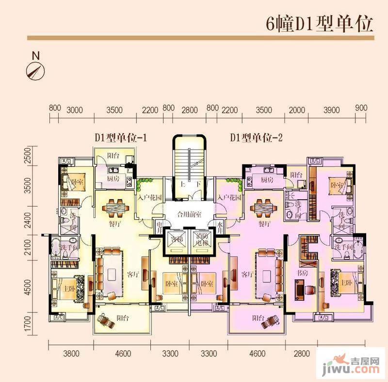 开平汇景湾3室2厅2卫139㎡户型图