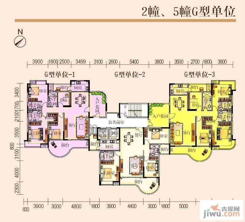 开平汇景湾4室2厅3卫134㎡户型图