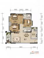 汇侨新城3室2厅2卫98.7㎡户型图