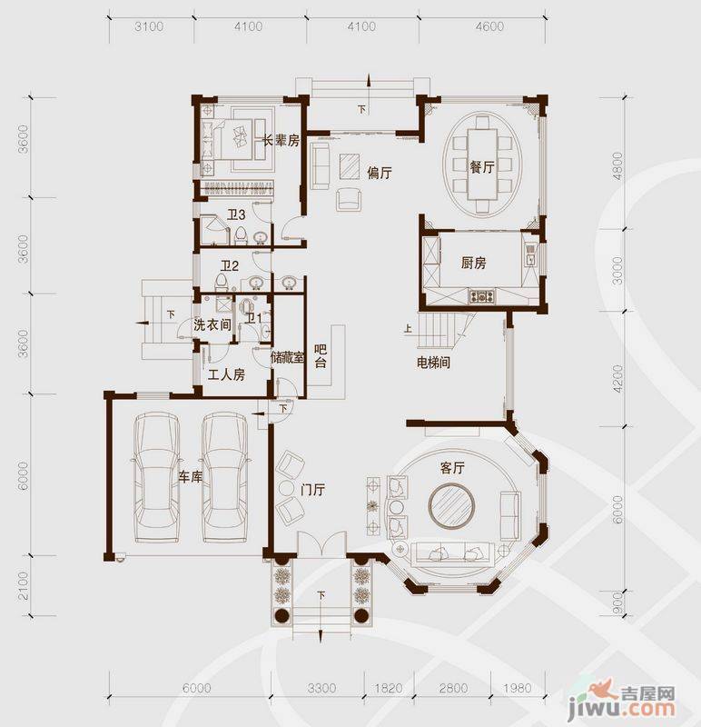 骏凯豪庭3室4厅3卫470㎡户型图