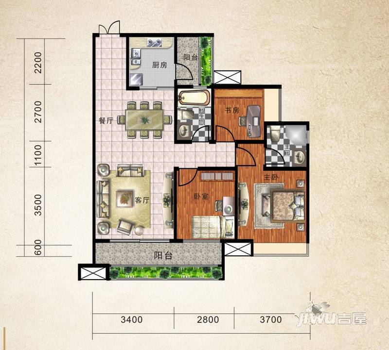 奥园锦江国际新城御峰85栋01户型