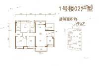 保利公馆3室2厅2卫129.1㎡户型图