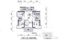 鼎峰公园豪庭3室2厅2卫144㎡户型图