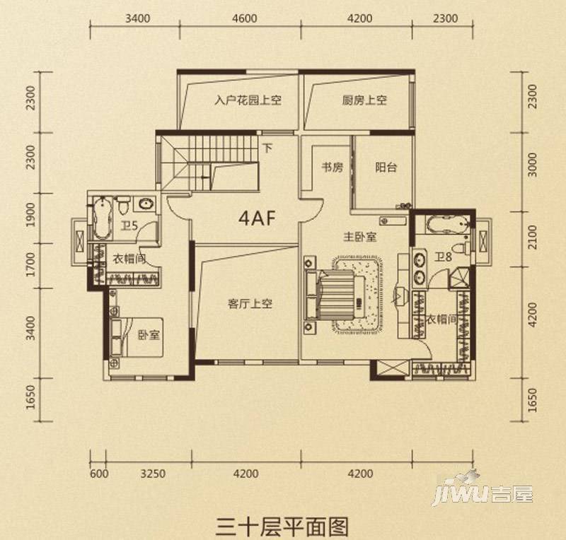 鼎峰公园豪庭5室2厅4卫273.5㎡户型图