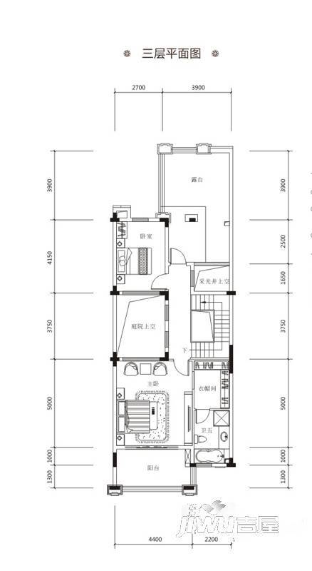 鼎峰公园豪庭5室2厅4卫227.8㎡户型图