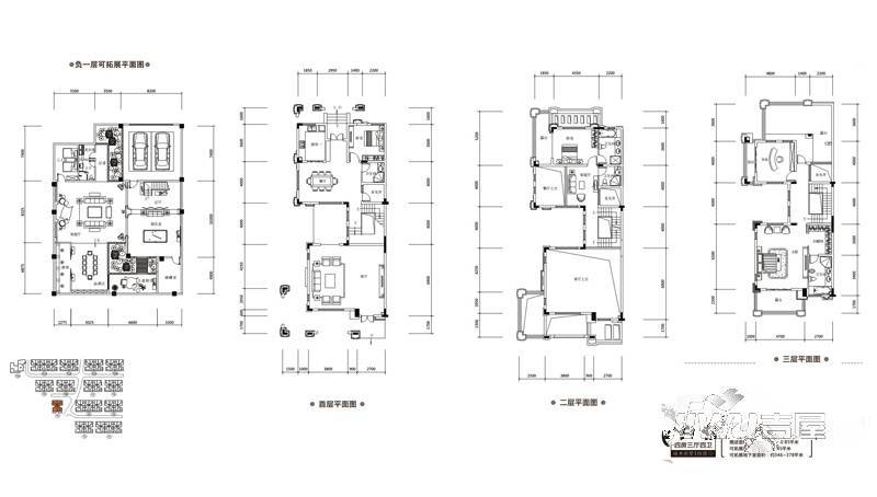 鼎峰公园豪庭4室3厅4卫269㎡户型图