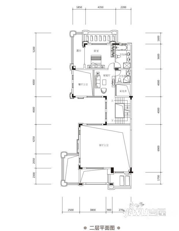 鼎峰公园豪庭4室3厅4卫269㎡户型图