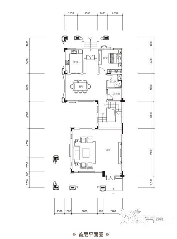 鼎峰公园豪庭4室3厅4卫269㎡户型图