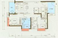 海伦堡爱Me城市3室2厅1卫101.4㎡户型图