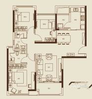 海伦堡爱Me城市3室2厅2卫105.2㎡户型图