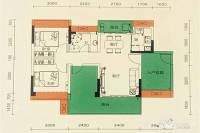 畔山名居特区青年2室2厅1卫85.7㎡户型图