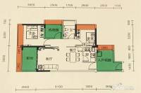 畔山名居特区青年2室2厅1卫80㎡户型图