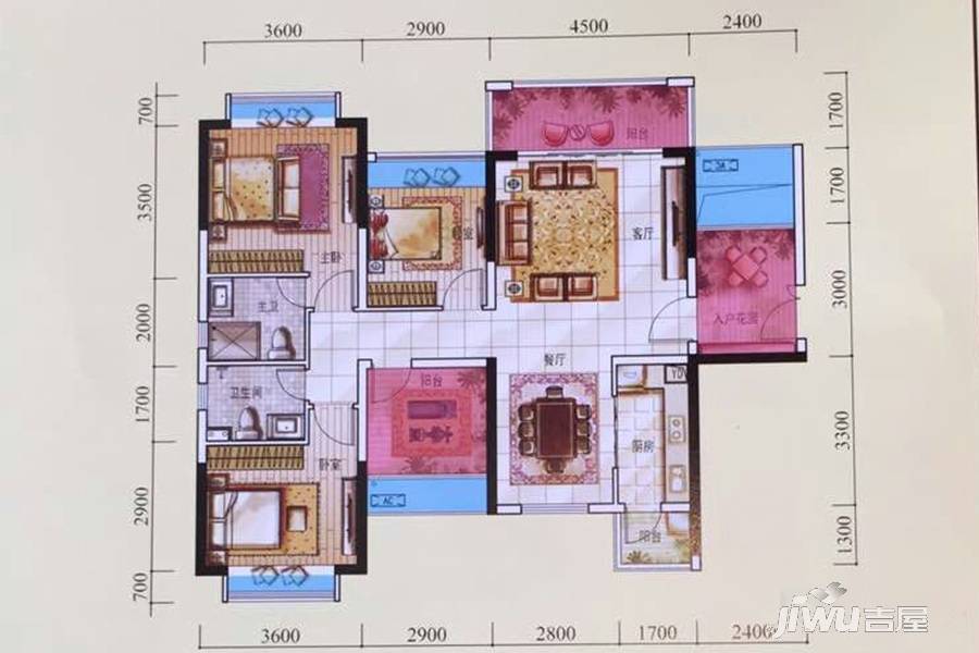 龙光城5室2厅2卫115㎡户型图