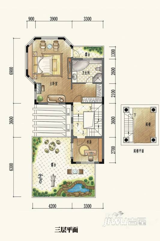 龙光城4室2厅4卫286.5㎡户型图