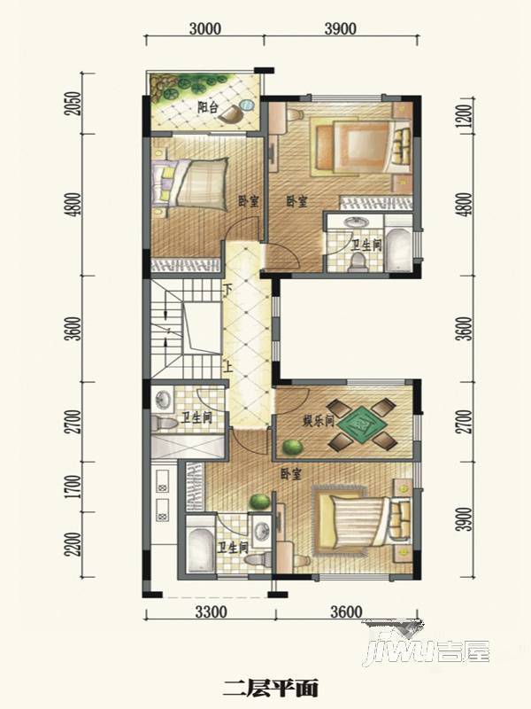 龙光城6室2厅5卫254.6㎡户型图