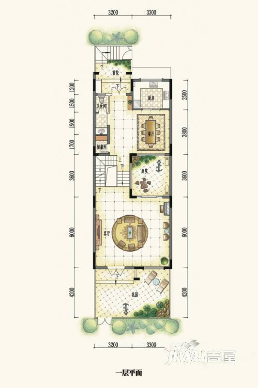 龙光城4室3厅4卫237.2㎡户型图