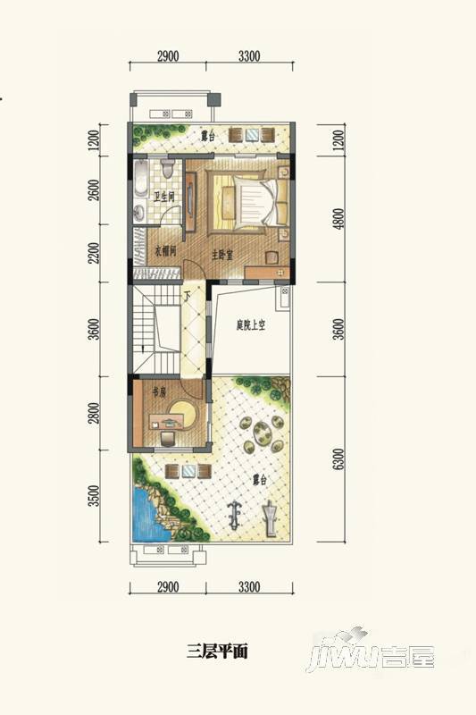 龙光城5室3厅4卫222.6㎡户型图