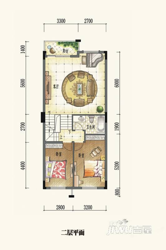 龙光城4室2厅3卫210㎡户型图