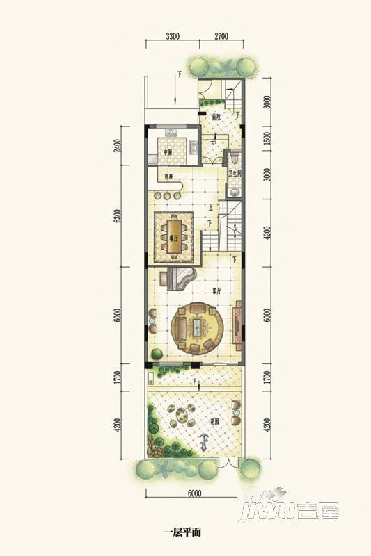 龙光城4室2厅3卫192.3㎡户型图