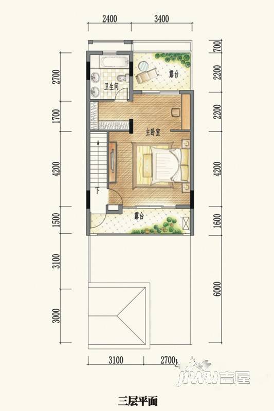 龙光城4室2厅4卫195.8㎡户型图