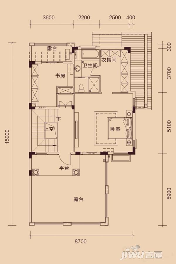 惠东国际新城6室2厅5卫313.4㎡户型图