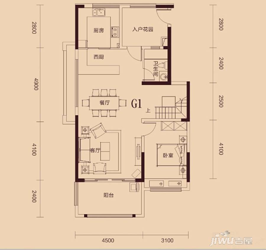 惠东国际新城4室2厅3卫170㎡户型图