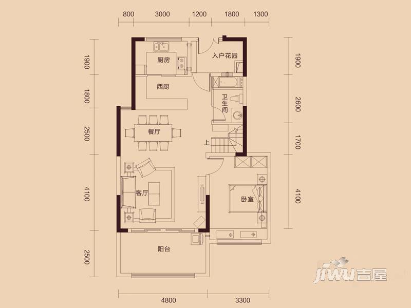 惠东国际新城4室2厅3卫163㎡户型图