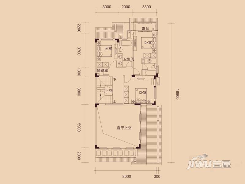 惠东国际新城6室2厅5卫304㎡户型图