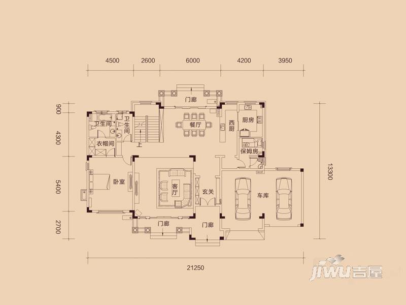 惠东国际新城7室3厅6卫427㎡户型图