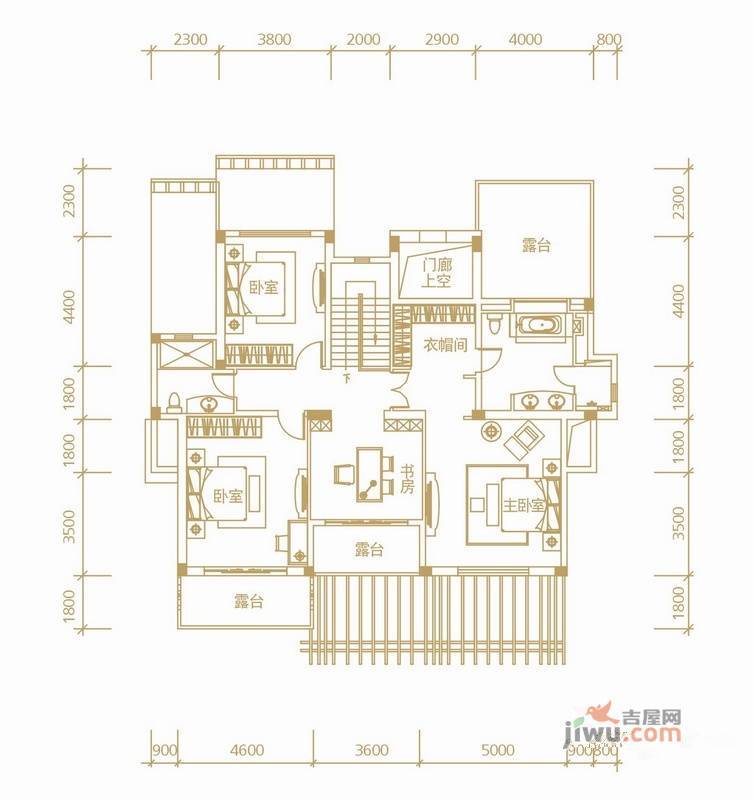 富力湾6室2厅4卫328㎡户型图