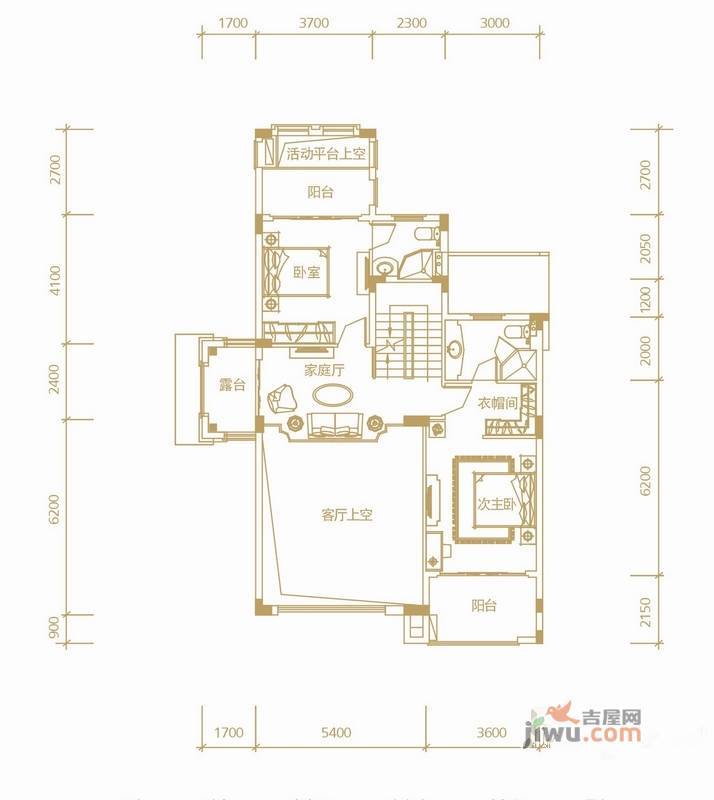 富力湾5室2厅4卫265㎡户型图