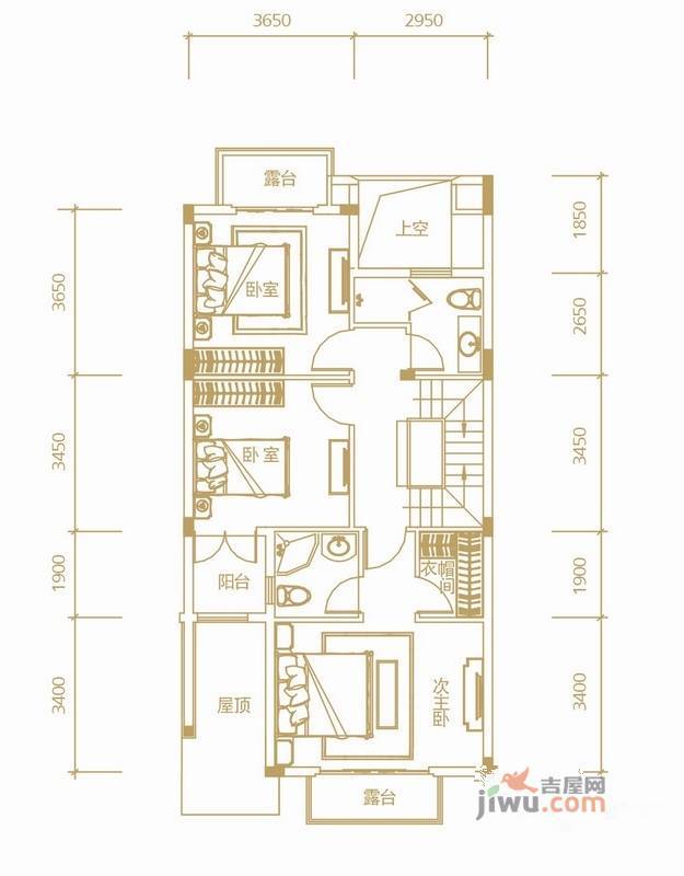 富力湾4室2厅4卫200㎡户型图