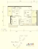 鑫月城2室1厅1卫74.2㎡户型图