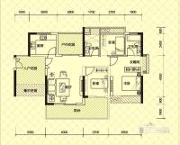 鑫月城3室1厅2卫105.4㎡户型图