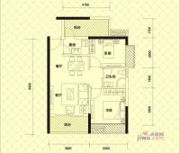 鑫月城2室2厅1卫72.3㎡户型图